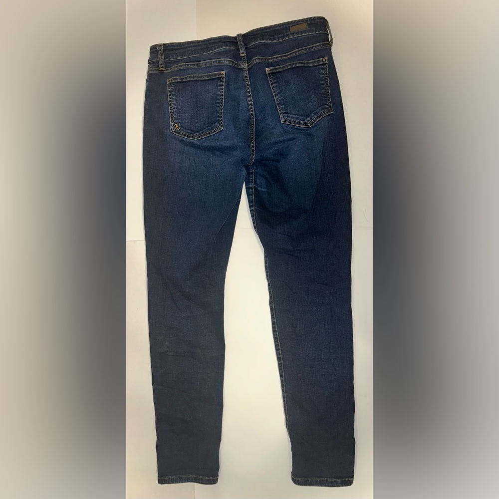 Kut from the Kloth Women Size 12 Jeans Mia Toothpick Skinny Blue Denim Dark Wash - Picture 2 of 7